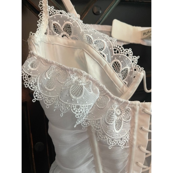 🔥 FOR LOVE & AND LEMONS FARMHOUSE WHITE SLIP CORSET LACE MINI DRESS MEDIUM HOT! - Picture 10 of 13